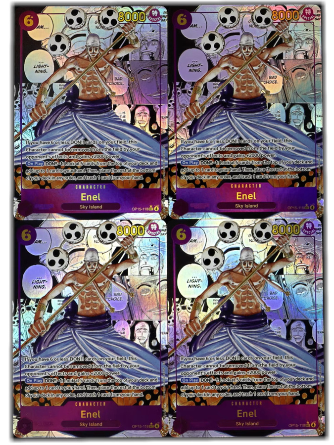 Bandai One Piece Enel Manga Karte, Englisch, Lila - Bild 4