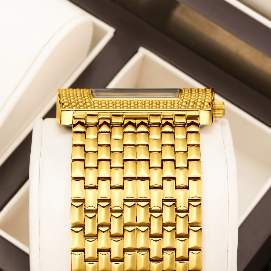 YaLaLuSi Armbanduhr, Quarzuhr, Gold, quadratisch, Damen - Bild 5