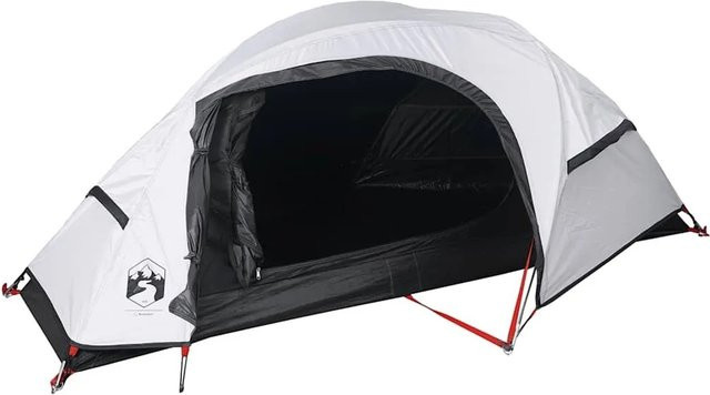 vidaXL Kuppel-Campingzelt für 1 Person in Weiß, verdunkelt und wasserdicht - Bild 1
