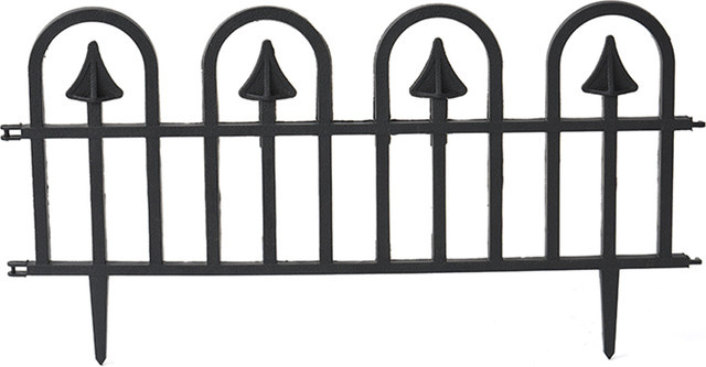 10 teiliges Gartenzaun-Set aus PP, B: 60 cm, H: 31,5 cm - Bild 1