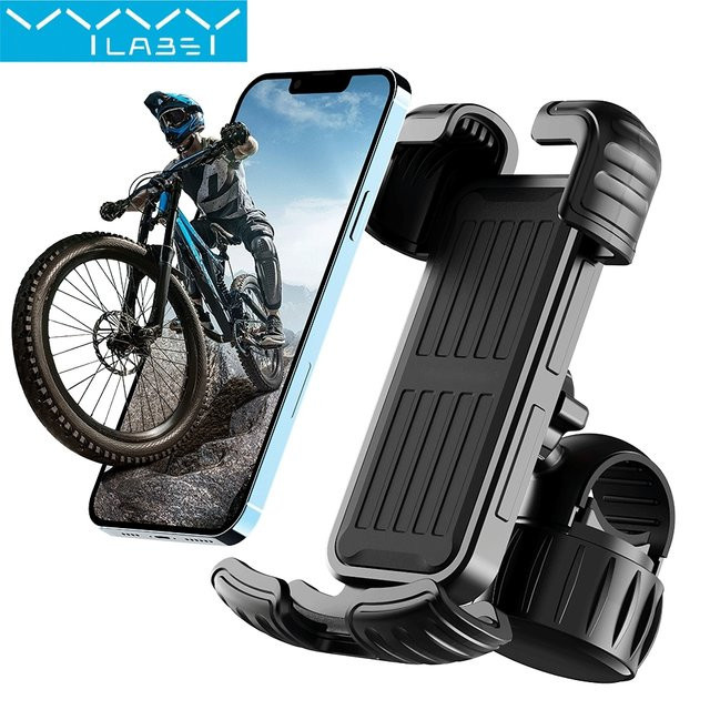 Vyvylabs Fahrrad-Handyhalterung 360 Grad Universalhalter für Mobiltelefone von 4,7 bis 6,7 Zoll in Schwarz - Bild 1