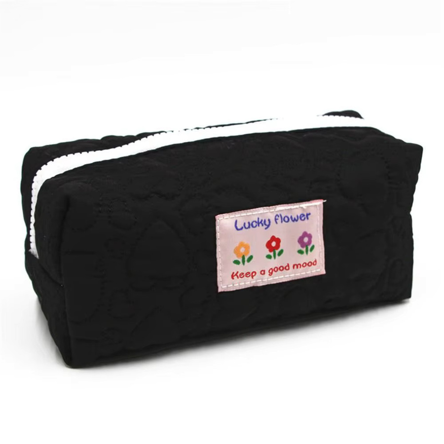Niedriges Stoff-Etui mit Blumenmuster als Schreibwaren-Tasche für Schüler und Studenten - Bild 4