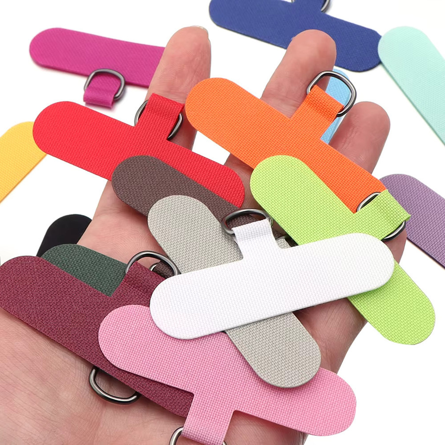 5er Set Lingsai Telefon Lanyard aus Oxford Stoff mit Metallring in Mehrfarbig und Braun - Bild 2
