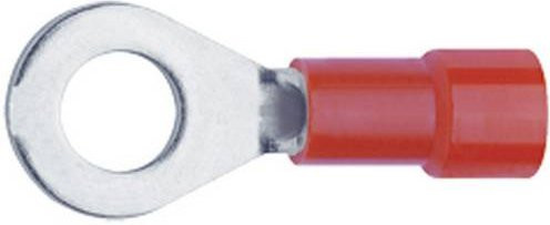 Klauke Ringkabelschuh Teilisoliert Rot mit 1mm² Querschnitt und 4,3mm Lochdurchmesser - Bild 1