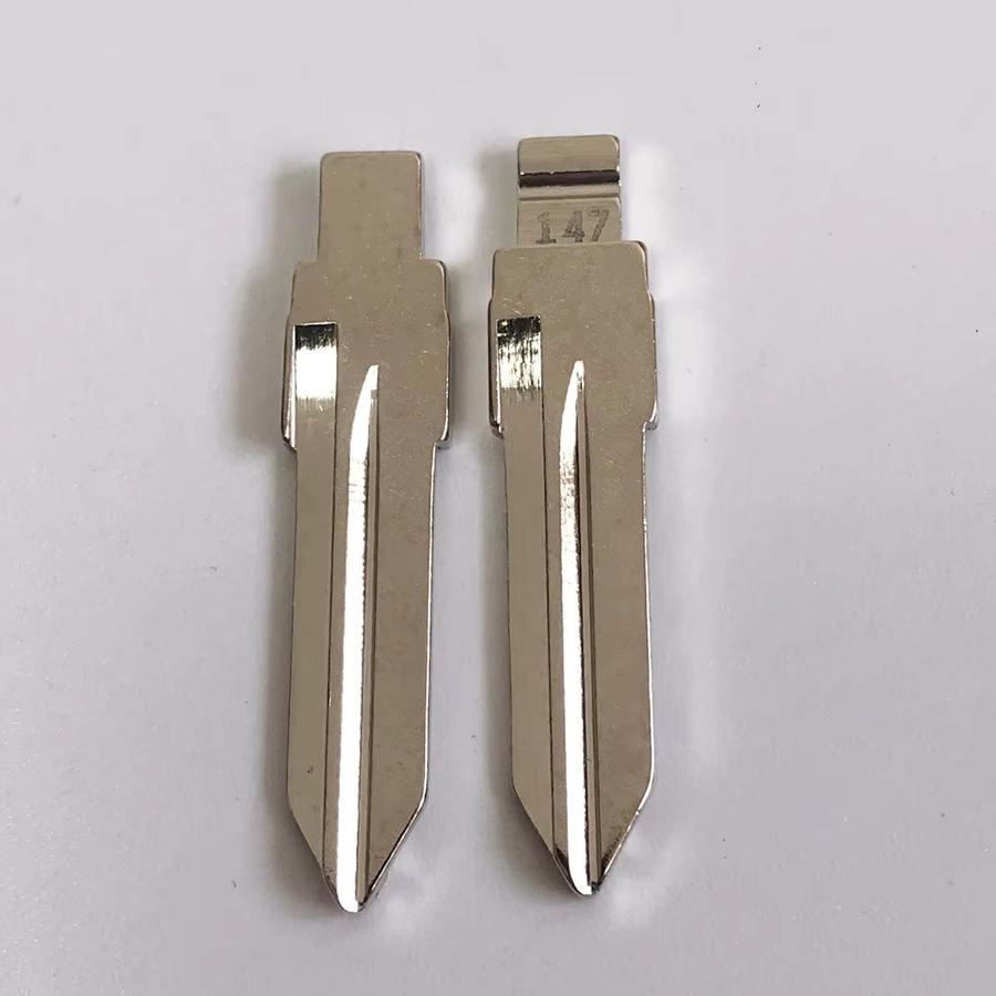 IWOWKEY 10 Stück Metall Blank Uncut Flip KD VVDI Remote Key Blade für IVECO Ersatzschlüssel, Farbe: Silber - Bild 2