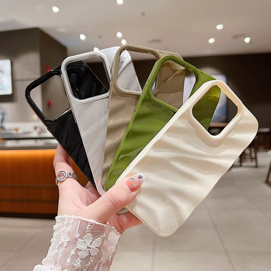 Fashion Ripple Silikon Handyhülle für iPhone in Silver, stoßfeste weiche Schutzhülle - Bild 3