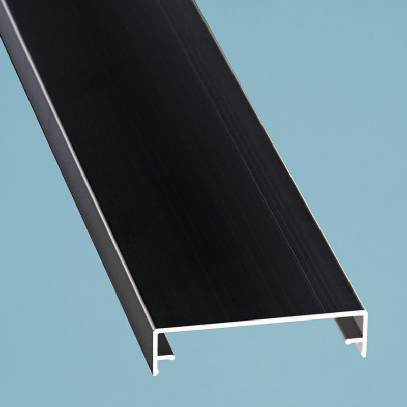 Scobalit Zierklemmdeckel aus Aluminium pulverlackiert in Anthrazit für alle Verlegeprofile Breite: 6 cm - Bild 1