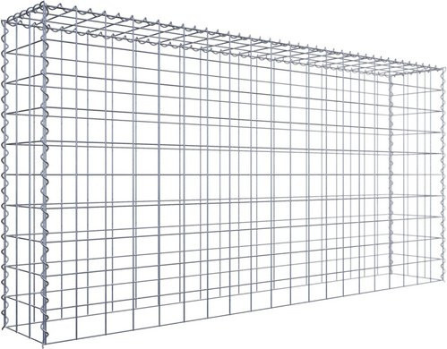 Gabiona Anbaukorb Typ 3 Hochbeet aus Stahl, silbergrau, B/T/H: 100 x 200 x 30 cm - Bild 1