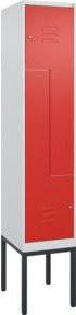 C+P Z-Spind Classic PLUS Garderobenschrank mit 2 Fächern und Zylinderschloss, H x B x T: 212 x 40 x 50 cm - Bild 1