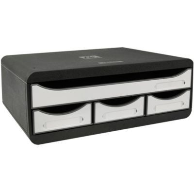 Exacompta TOOLBOX Mini Glossy Schubladenbox in Weiß mit 4 Schubladen für A4+ - Bild 2