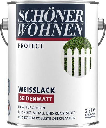 Schöner Wohnen Weißlack für Holz, seidenmatt, Farbe: Weiß - Bild 1