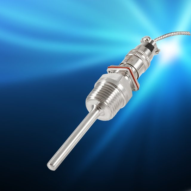 Hilitand RTD PT100 Temperatursensor mit 1/2 Zoll NPT-Gewinde und 2 Meter Kabel in Silber - Bild 1