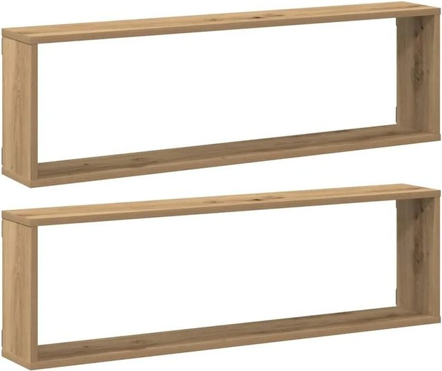 vidaXL Würfel-Wandregale Set aus 2 Stück in Artisan-Eiche, B/T/H: 100 x 15 x 30 cm - Bild 1