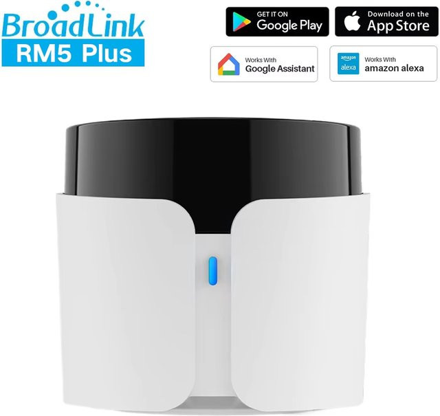Broadlink RM5 Plus Universal-Infrarot-Fernbedienung in Weiß mit WiFi und Sprachsteuerung für Smart Home, kompatibel mit Alexa und Google Assistant - Bild 1