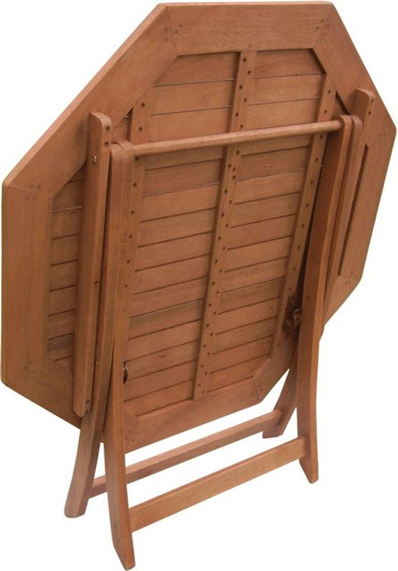 Merxx Klapptisch rund aus Eukalyptus-Holz in Braun, Durchmesser: 110 cm, Höhe: 74 cm - Bild 4