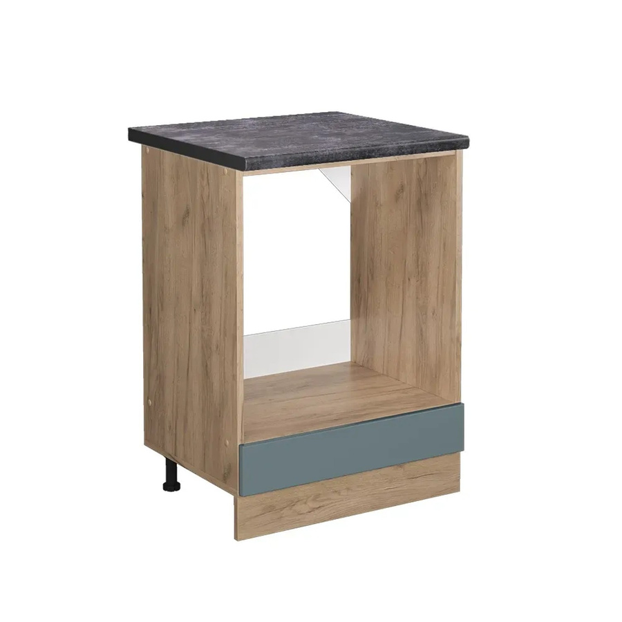 Vicco Herdbauschrank R-Line in Blau-Grau/Goldkraft Eiche und Anthrazit, Breite: 60 cm, Höhe: 81,6 cm, Tiefe: 60 cm - Bild 2
