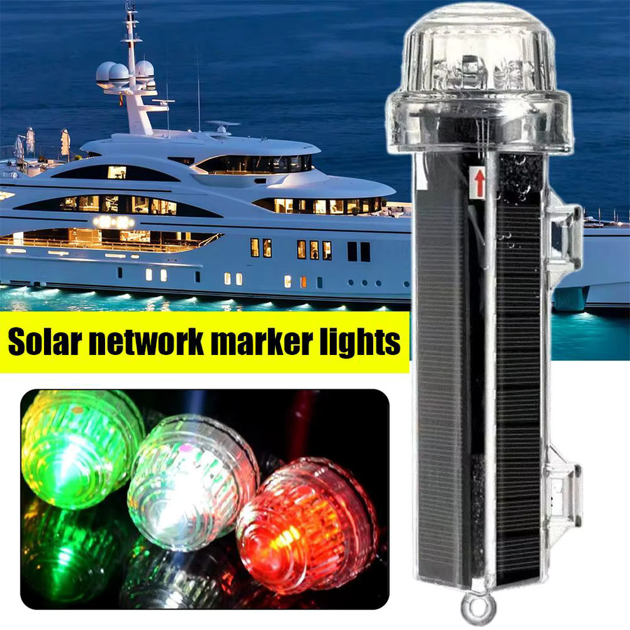 Wasserdichte Solar-Marine-Navigationsleuchte mit Dual-Modus und RGB-Beleuchtung für den Außenbereich - Bild 4