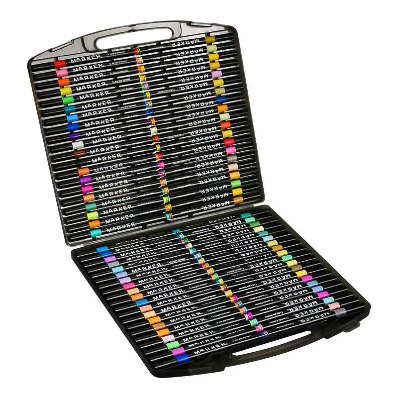 Acrylmarker Set mit weichem Brush-Kopf, wasserfeste und undurchsichtige Kunst-Aquarellstifte in Mehrfarben, 60 Stück - Bild 4
