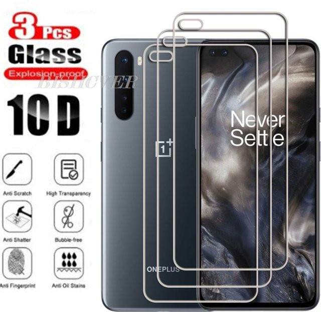 3 Stück Displayschutzfolien aus gehärtetem Glas für OnePlus Nord 6,44 Zoll 1+ Nord AC2001 AC2003, transparent - Bild 1