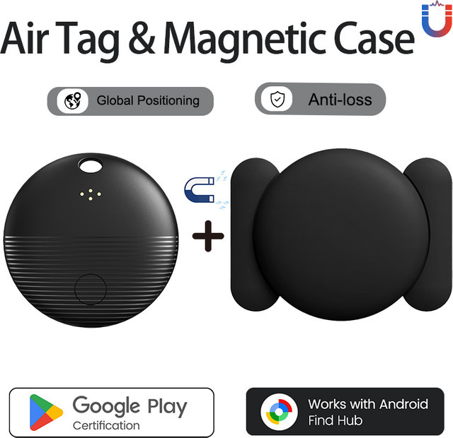Peocke Android GPS Tracker mit Magnetgehäuse und Schutzhülle für Auto, Fahrrad und Motorrad in Schwarz oder Weiß - Bild 1