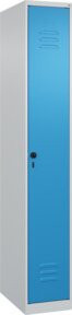 C+P Spind Classic PLUS Spind mit 1 Abteil und mittiger Trennwand, Farbe Grau/Blau, H x B x T: 185 x 30 x 50 cm - Bild 1