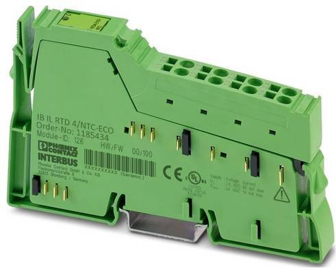 Phoenix Contact IB IL RTD 4/NTC-ECO 1185434 Temperaturmodul in Grün, 24 V/DC, 7.5 V/DC - Bild 1
