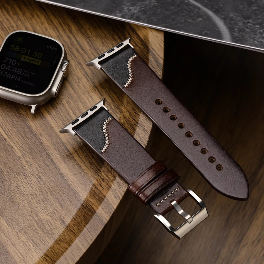 MAIKES Uhrenarmband Leder, Apple Watch Ultra 49 mm, Klassisch - Bild 2