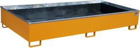Bauer Südlohn Regalwanne RW 2700-3 PE mit PE-Einsatz, Gelborange, B: 131,5 cm, H: 44,0 cm - Bild 1