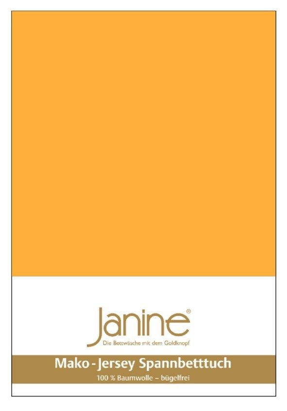 Janine Spannbetttuch aus Mako-Jersey aus 100% Baumwolle, Farbe: Sonnengelb, B/T: 180 x 200 cm - Bild 1