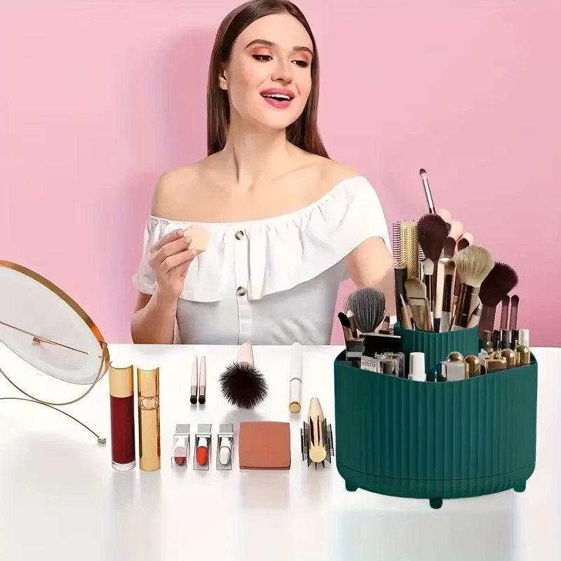 RUNTOIN Make-up-Pinselhalter, 360° rotierend, grün - Bild 5
