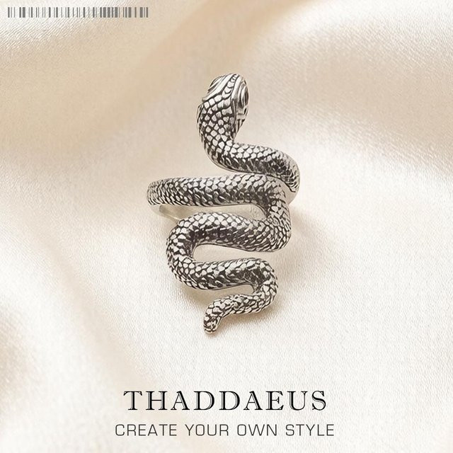 Thaddaeus Ring, 925 Silber, Schwarz, Damen - Bild 1