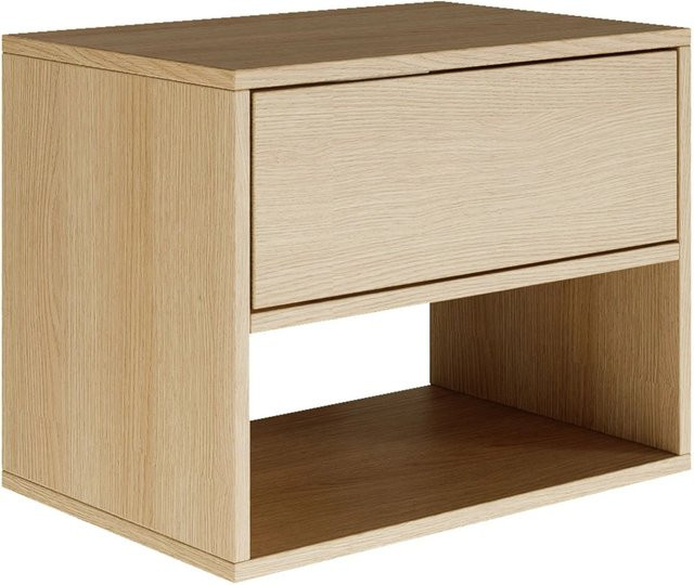 Selsey Nachttisch Framme Hängend mit Schublade und Fach in Eiche Optik, Breite: 50 cm, Tiefe: 40 cm, Höhe: 1 cm - Bild 1