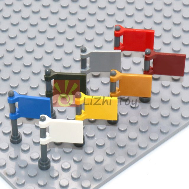20 Stück Jile MOC 2335 Flagge 2x2 quadratische Bausteine in Mehrfarbig kompatibel mit 3957 Militärpartikel DIY Konstruktionsspielzeug aus Kunststoff - Bild 1