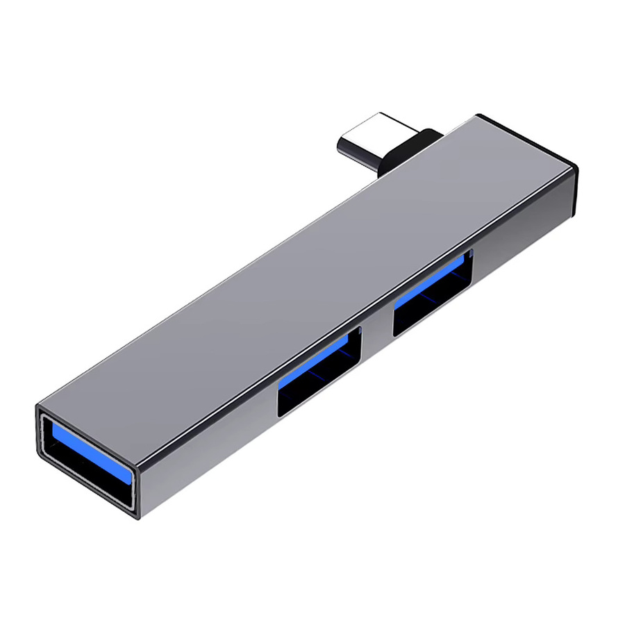 APWIKOGER 3-in-1 USB-C Dockingstation mit 3 USB 3.0 Anschlüssen, 5,0 Gbit/s, Grau - Bild 5