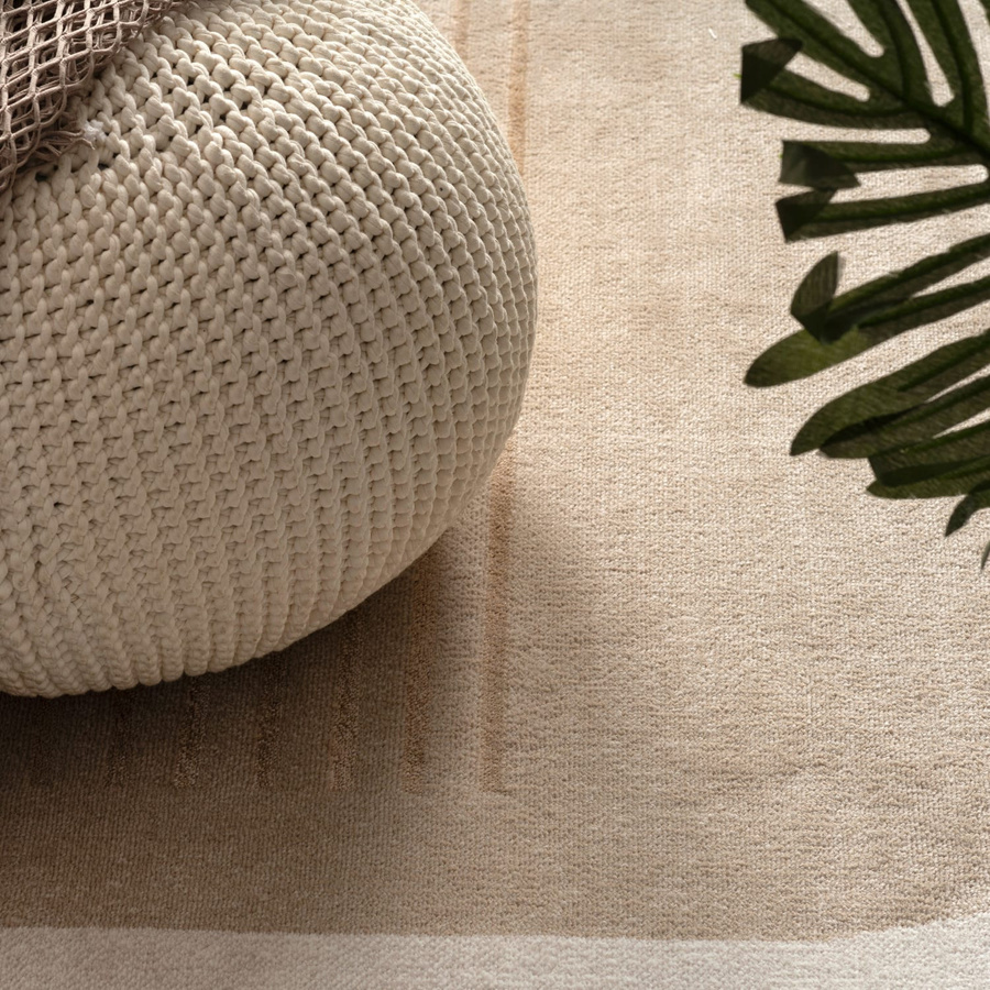 Teppich Tiana beige B: 80 cm, L: 300 cm, mit High-Low-Effekt und geometrischem Boho-Design - Bild 2