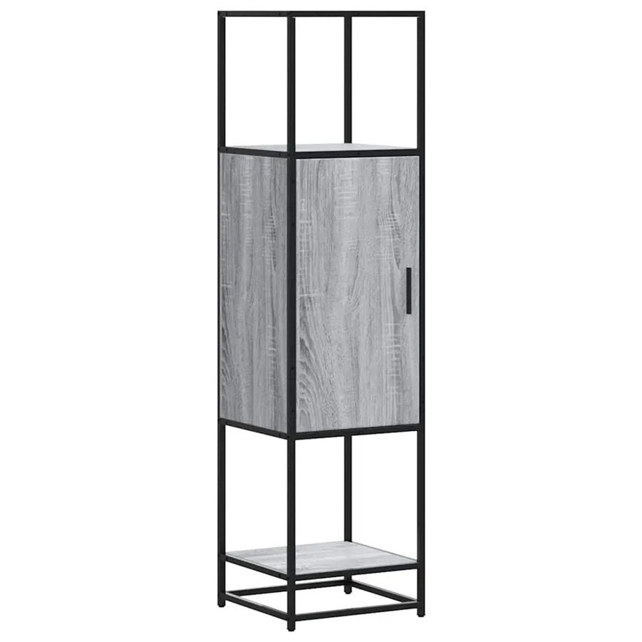 vidaXL Highboard Grau Sonoma aus Holzwerkstoff und Metall, B/T/H: 35,5 x 35 x 139 cm - Bild 2