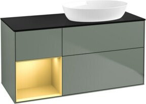 V&B Waschtischunterschrank Finion mit Wandbeleuchtung, Farbe Gold, Breite: 120 cm, Höhe: 50,1 cm - Bild 1