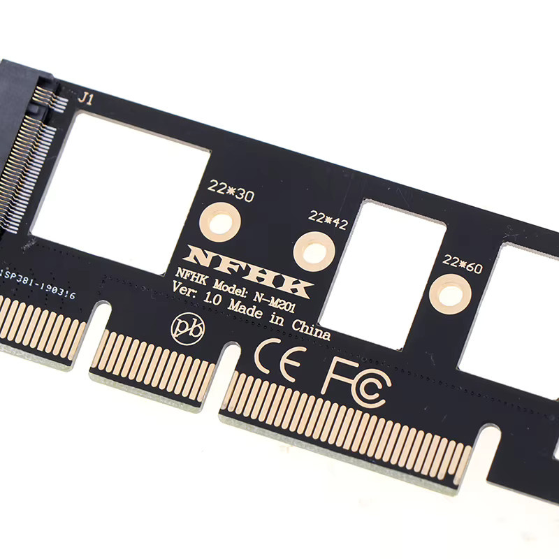 SD&HI NVMe M.2 NGFF SSD Adapter Riser-Karte PCI Express 3.0 16x X4 Konverter in Schwarz - Bild 3