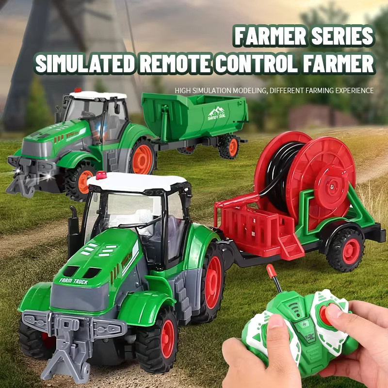 CONUSEA Bauernhof Traktor, RC Modell, 1:24, mit Anhänger - Bild 2