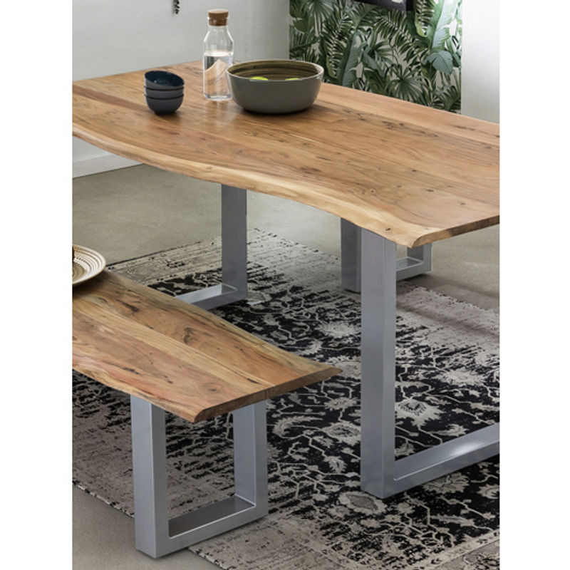 SIT Tisch TABLES & CO aus Akazienholz und Stahl in Braun, H: 78 cm, B: 100 cm, T: 100 cm - Bild 3