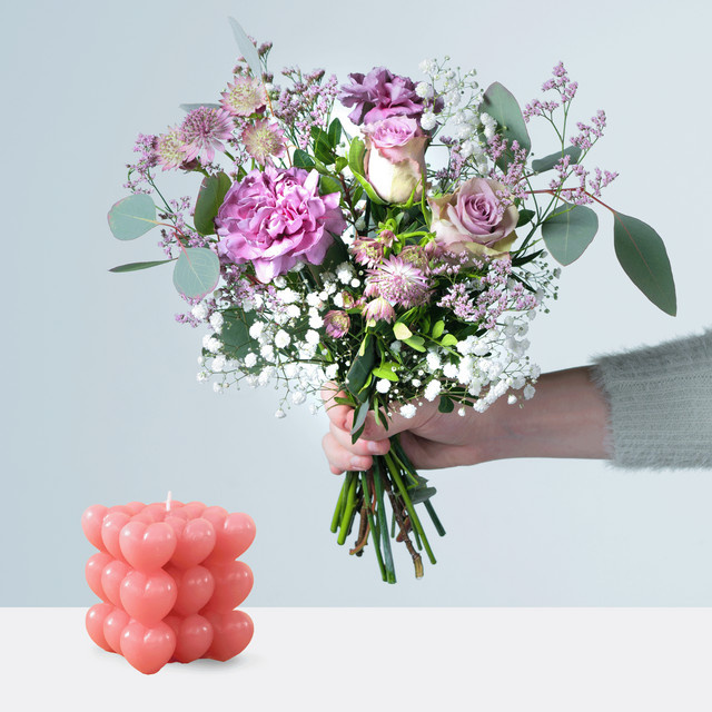 BLUME2000 Bouquet pink lightpink tabletop - Bild 1