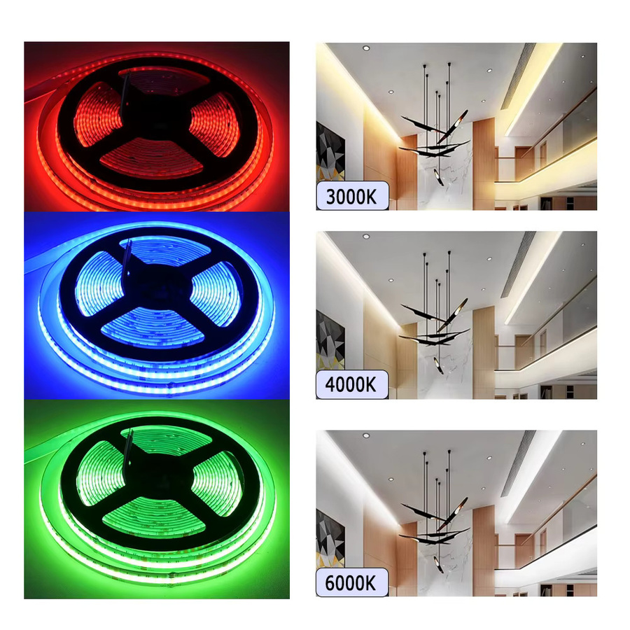 CENFAYA COB RGBW LED-Streifen-Set mit 2,4G RF Touch-Fernbedienung, dimmbar und flexibel, 24V - Bild 3