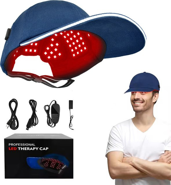 DH Beauty Infrarot-Mütze Rotlichttherapie-Gerät, Unisex, Blau - Bild 1