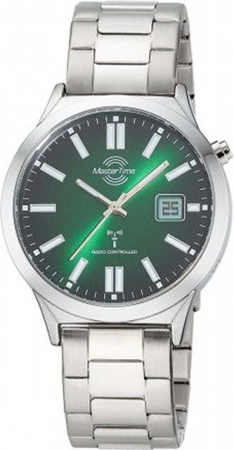 Master Time Herrenuhr, Analog-Digital, Quarz, Edelstahl, Grün, 41 mm - Bild 1
