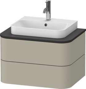 Duravit Waschtischunterschrank Happy D.2 Plus in Taupe Matt mit 2 Schubladen, B/T: 65 x 48 cm - Bild 1