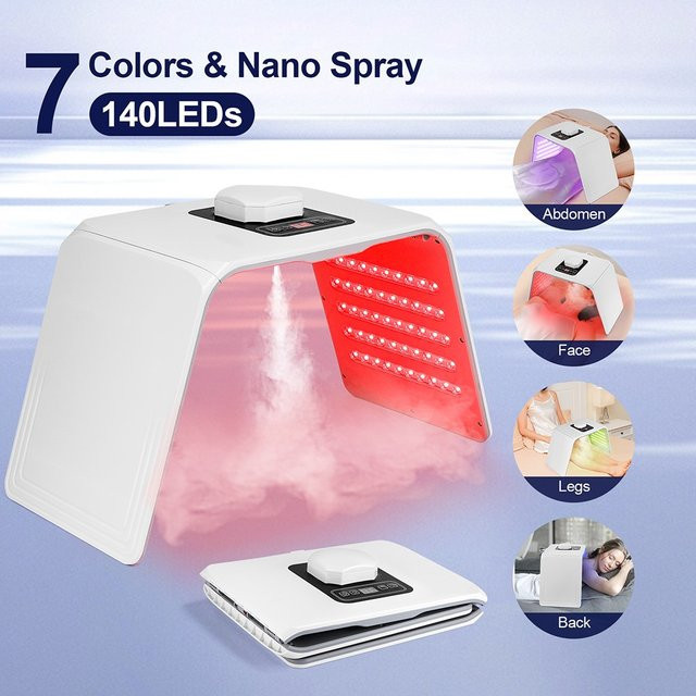 iebilif 7-Farben LED Photon-Gerät mit Nano-Spray, Gesicht, Unisex - Bild 1