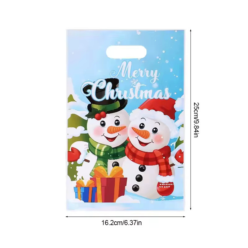 ZQNYCY Cartoon Weihnachts-Geschenktüten aus Papier für Süßigkeiten und Cookies, Mehrfarbig, 50/100 Stück - Bild 3