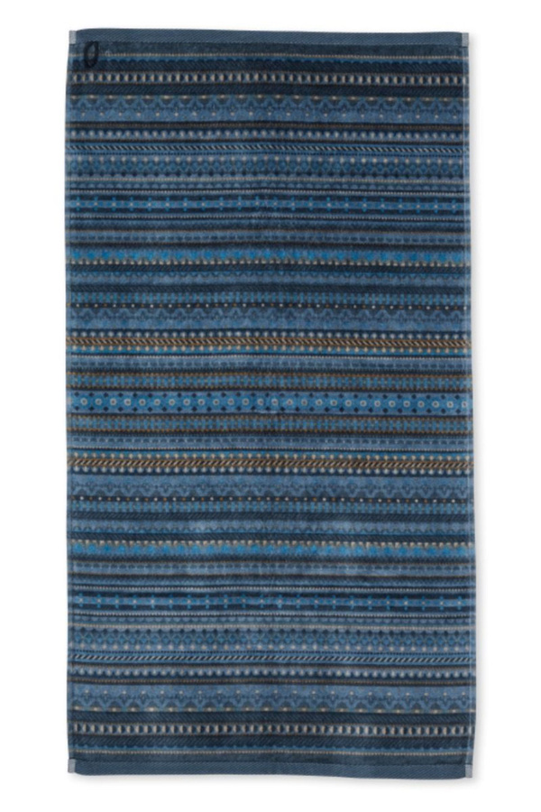 PIP Studio Handtuch Geometric Print in Dunkelblau mit Streifen, Breite: 55 cm, Länge: 100 cm - Bild 1
