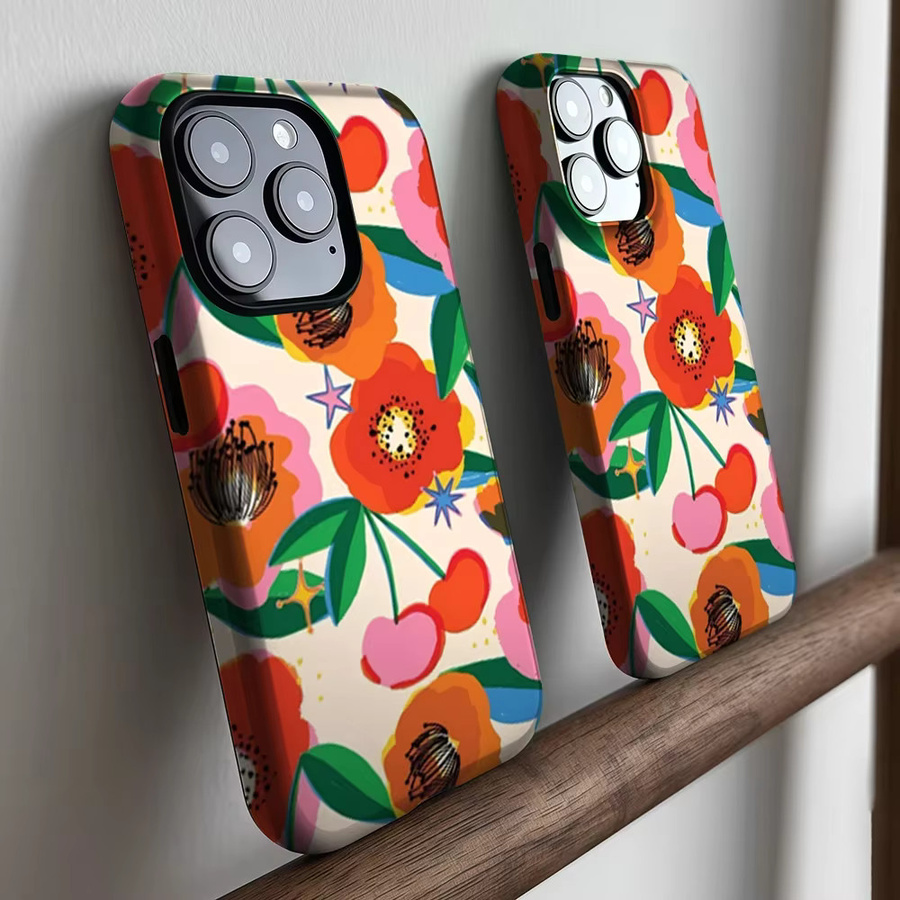 CaseLumi Matte Bumper MagSafe Schutzhülle für iPhone 17 16 15 14 13 Pro Max Plus Vivid Bloom Fiesta - Bild 2