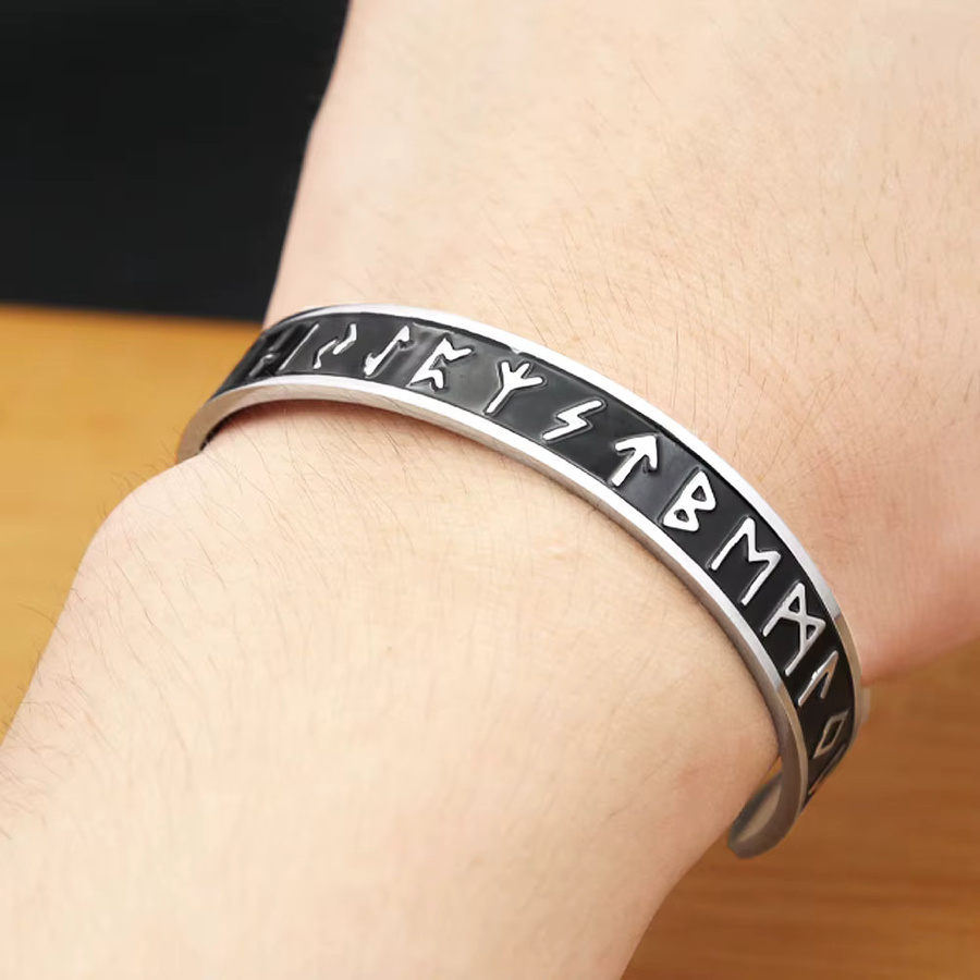 NORTHMAN Armband, Edelstahl, Silber, Vintage, Unisex - Bild 2